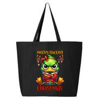 Merry Ducking Christmas Funny Sarcastic Grumpy Duck 25L Jumbo Tote