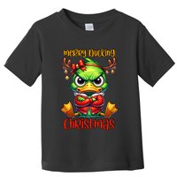 Merry Ducking Christmas Funny Sarcastic Grumpy Duck Toddler T-Shirt
