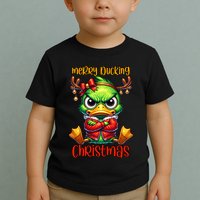 Merry Ducking Christmas Funny Sarcastic Grumpy Duck Toddler T-Shirt