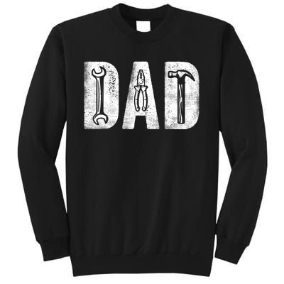 Mechanic Dad Classic Bold Font FatherS Day Repairman Daddy Sweatshirt