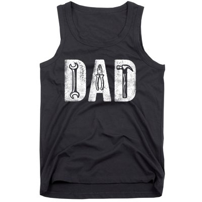 Mechanic Dad Classic Bold Font FatherS Day Repairman Daddy Tank Top