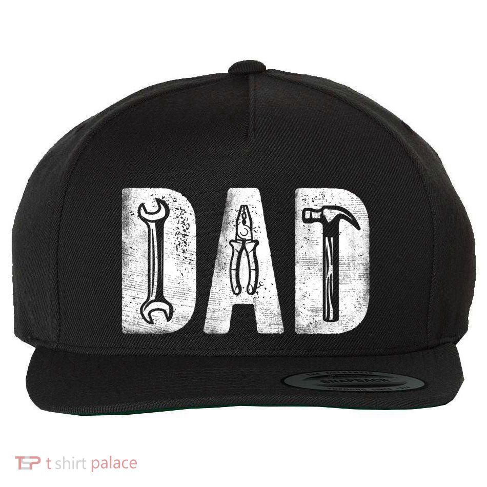 Mechanic Dad Classic Bold Font FatherS Day Repairman Daddy Wool Snapback Cap