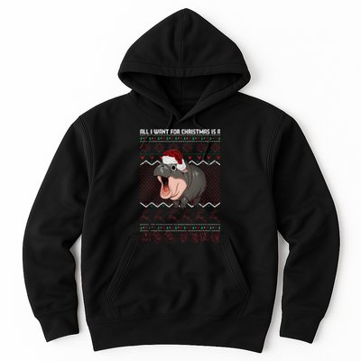 Moo Deng Christmas All I Want For Christmas Is A Moo Deng Hoodie