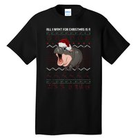 Moo Deng Christmas All I Want For Christmas Is A Moo Deng Tall T-Shirt