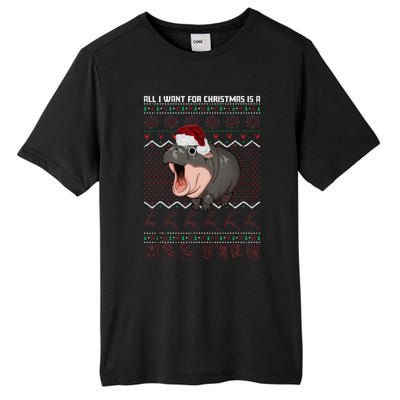 Moo Deng Christmas All I Want For Christmas Is A Moo Deng Tall Fusion ChromaSoft Performance T-Shirt