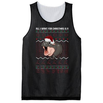 Moo Deng Christmas All I Want For Christmas Is A Moo Deng Mesh Reversible Basketball Jersey Tank