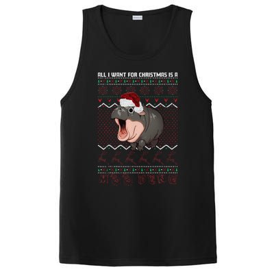 Moo Deng Christmas All I Want For Christmas Is A Moo Deng PosiCharge Competitor Tank