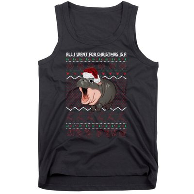 Moo Deng Christmas All I Want For Christmas Is A Moo Deng Tank Top