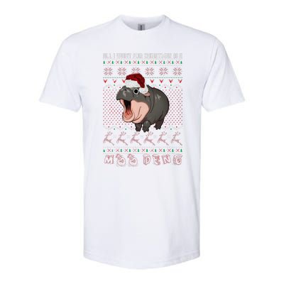 Moo Deng Christmas All I Want For Christmas Is A Moo Deng Softstyle CVC T-Shirt