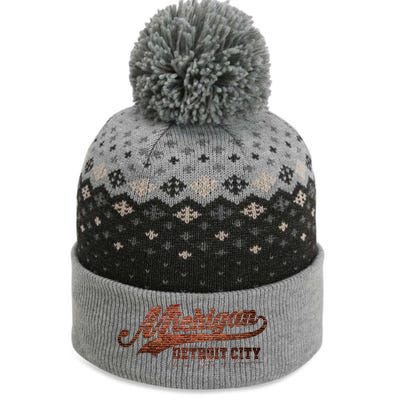 Michigan Detroit City Bricks The Baniff Cuffed Pom Beanie