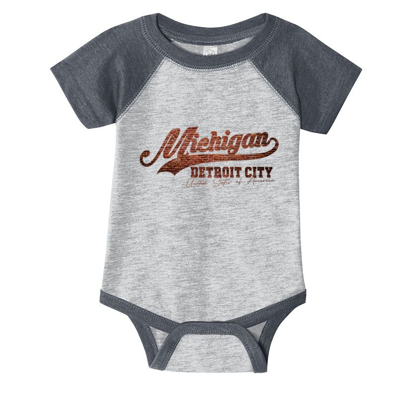 Michigan Detroit City Bricks Infant Baby Jersey Bodysuit