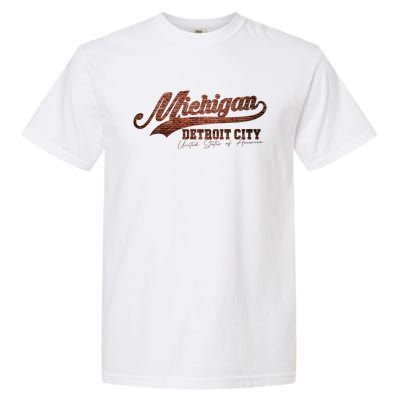 Michigan Detroit City Bricks Garment-Dyed Heavyweight T-Shirt