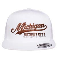 Michigan Detroit City Bricks Flat Bill Trucker Hat