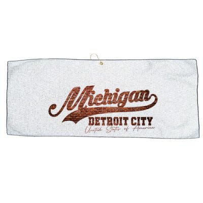 Michigan Detroit City Bricks Large Microfiber Waffle Golf Towel