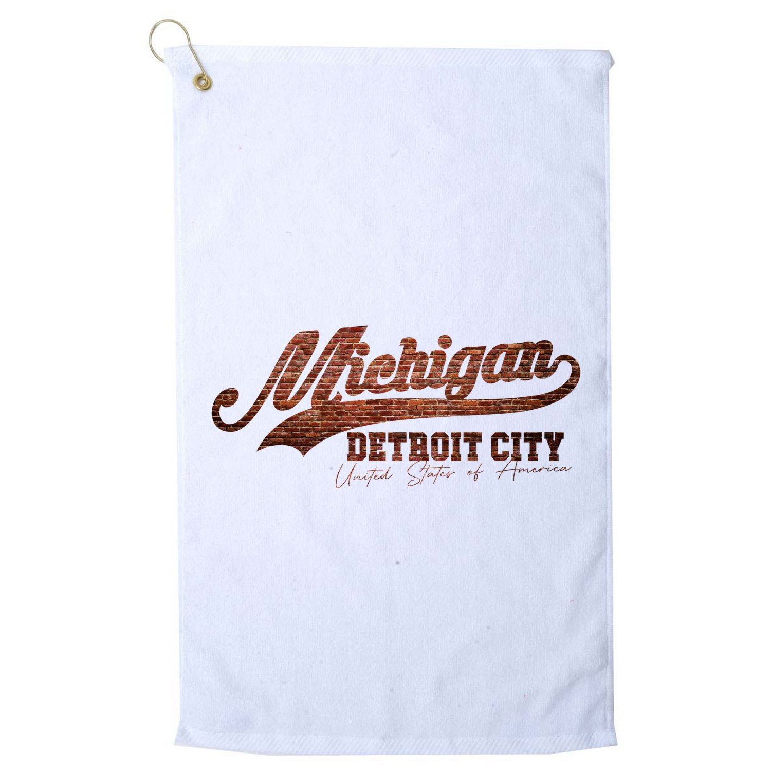 Michigan Detroit City Bricks Golf Towel