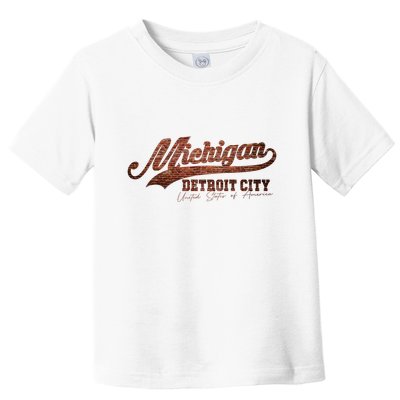 Michigan Detroit City Bricks Toddler T-Shirt