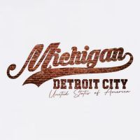 Michigan Detroit City Bricks Kids Hoodie