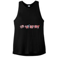 Moo Deng Christmas Moo Deng Christmas Pajama Matching Family Ladies PosiCharge Tri-Blend Wicking Tank