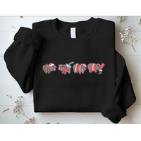 Moo Deng Christmas Moo Deng Christmas Pajama Matching Family Sweatshirt