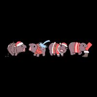 Moo Deng Christmas Moo Deng Christmas Pajama Matching Family 16 in Basic Backpack