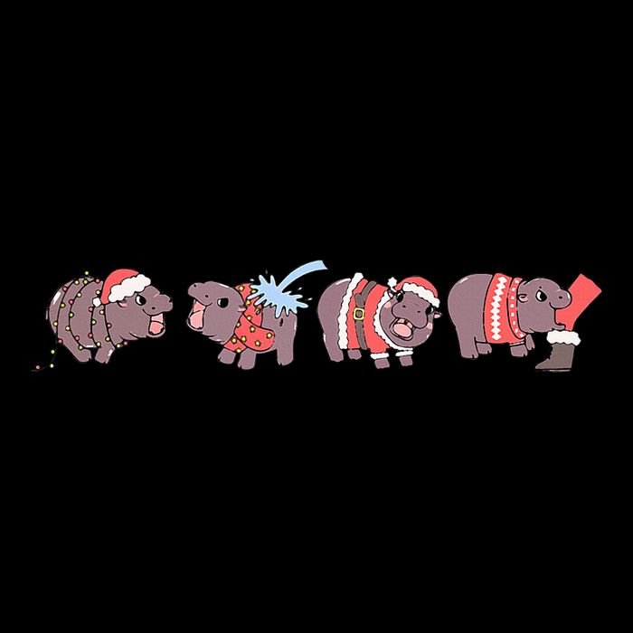 Moo Deng Christmas Moo Deng Christmas Pajama Matching Family 16 in Basic Backpack