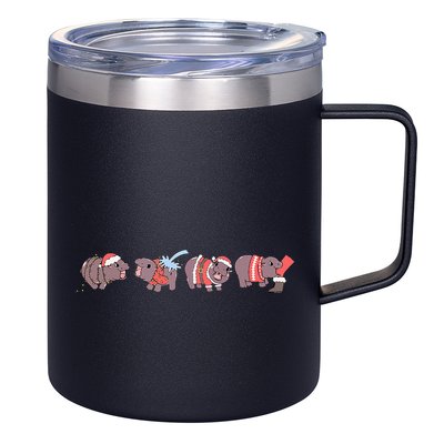 Moo Deng Christmas Moo Deng Christmas Pajama Matching Family 12oz Stainless Steel Coffee Mug