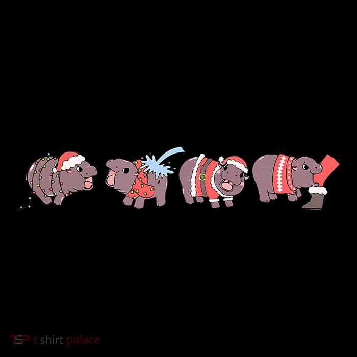 Moo Deng Christmas Moo Deng Christmas Pajama Matching Family Tall Sweatshirt