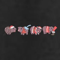 Moo Deng Christmas Moo Deng Christmas Pajama Matching Family 25L Jumbo Tote