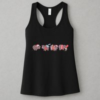 Moo Deng Christmas Moo Deng Christmas Pajama Matching Family Womens Tank Top