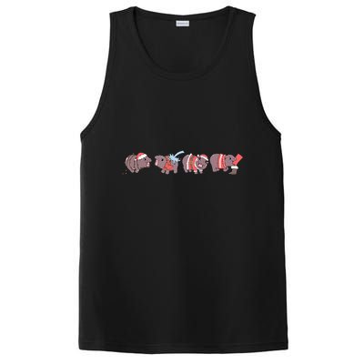 Moo Deng Christmas Moo Deng Christmas Pajama Matching Family PosiCharge Competitor Tank