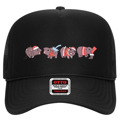 Moo Deng Christmas Moo Deng Christmas Pajama Matching Family Trucker Hat
