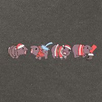 Moo Deng Christmas Moo Deng Christmas Pajama Matching Family Cotton Canvas Backpack