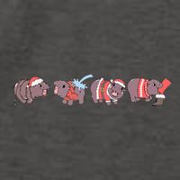 Moo Deng Christmas Moo Deng Christmas Pajama Matching Family Vector Backpack