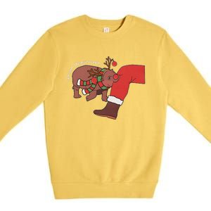 Moo Deng Christmas Animal Lover Trending Become Ungovernable Premium Crewneck Sweatshirt