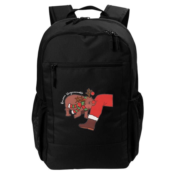 Moo Deng Christmas Animal Lover Trending Become Ungovernable Backpack