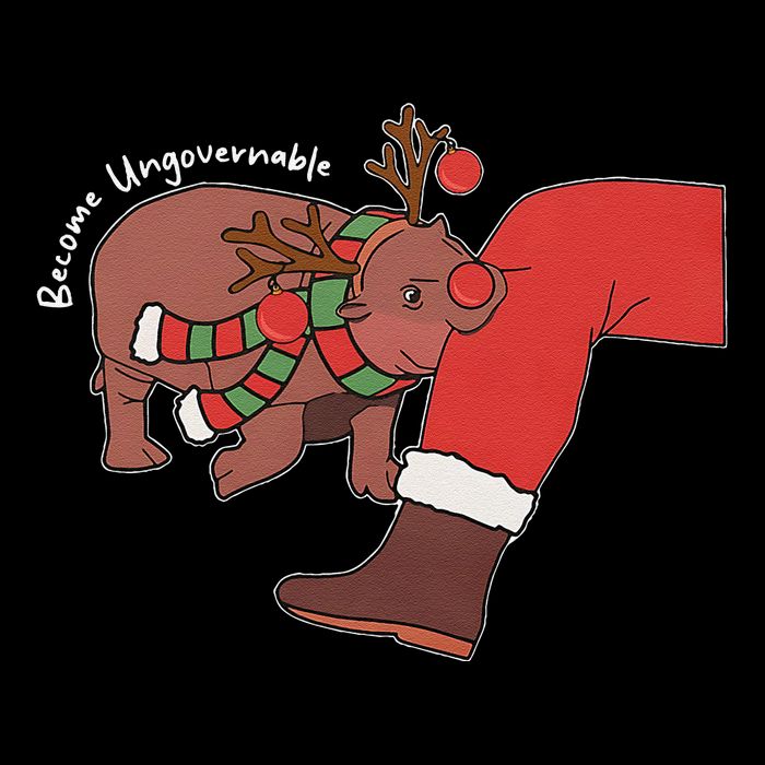 Moo Deng Christmas Animal Lover Trending Become Ungovernable Sustainable Bucket Hat