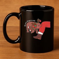 Moo Deng Christmas Animal Lover Trending Become Ungovernable 11oz C Handle Ceramic Mug