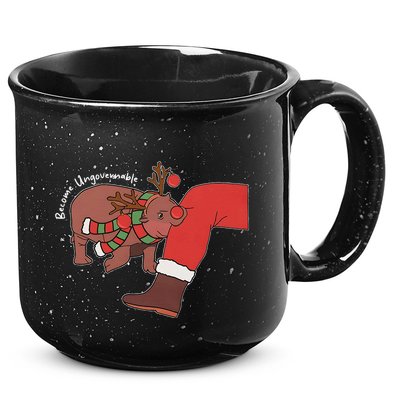 Moo Deng Christmas Animal Lover Trending Become Ungovernable 15oz Campfire Ceramic Mug