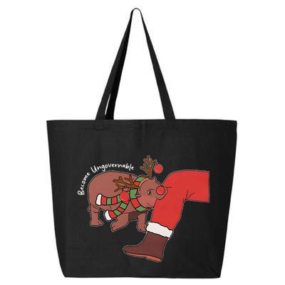 Moo Deng Christmas Animal Lover Trending Become Ungovernable 25L Jumbo Tote