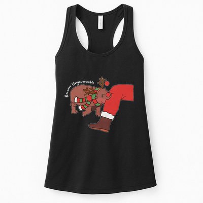 Moo Deng Christmas Animal Lover Trending Become Ungovernable Womens Tank Top