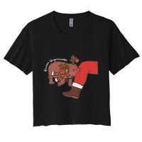 Moo Deng Christmas Animal Lover Trending Become Ungovernable Women's Crop Top Tee