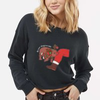 Moo Deng Christmas Animal Lover Trending Become Ungovernable Cropped Pullover Crew