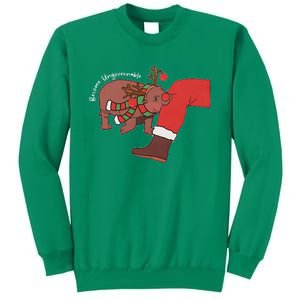 Moo Deng Christmas Animal Lover Trending Become Ungovernable Sweatshirt