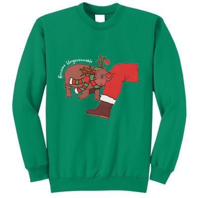 Moo Deng Christmas Animal Lover Trending Become Ungovernable Sweatshirt