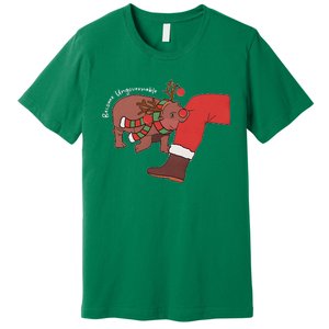 Moo Deng Christmas Animal Lover Trending Become Ungovernable Premium T-Shirt