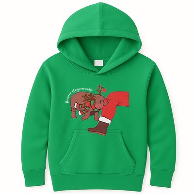 Moo Deng Christmas Animal Lover Trending Become Ungovernable Kids Hoodie