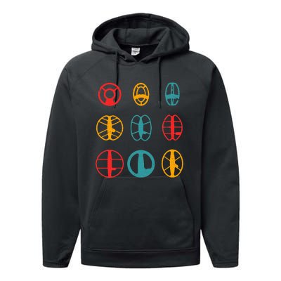 Metal Detecting Coils Cool Metal Detectorist Detecting Lover Performance Fleece Hoodie