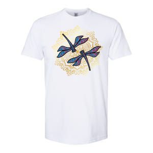 Mandala Dragonfly Cool Gift Magical Dragonflies As A Spiritual Yoga Gift Softstyle® CVC T-Shirt