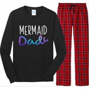 Mermaid Dad Cool Mer Dad Birthday Party Funny Mer Daddy Gift Long Sleeve Pajama Set