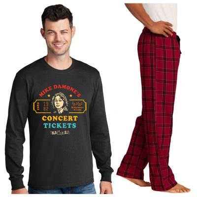 Mike Damones Concert Tickets Retro Long Sleeve Pajama Set